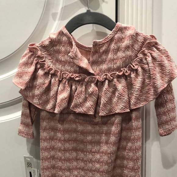 2 Piece Mauve Striped Romper - Picture 5 of 6